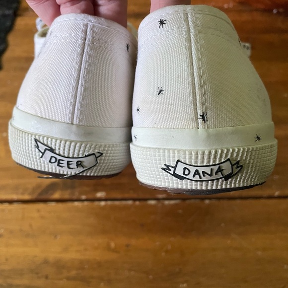 Superga x Deerdana 2750 Ants S00E1E0 White Sneaker Shoes Womens Size 41 - Picture 6 of 12